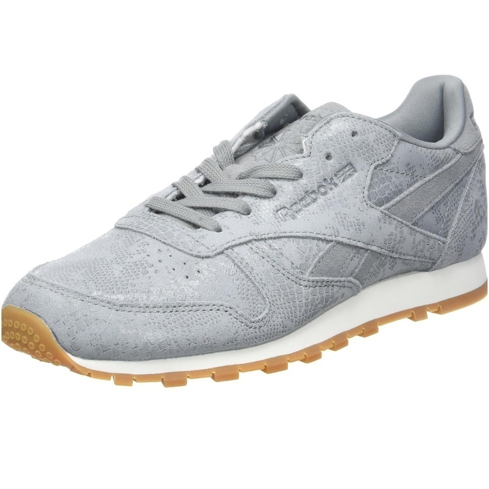 ⚡ Reebok Snakeskin Retro Sneakers ⚡| Grey Suede | Size 37.5 or 7 |
